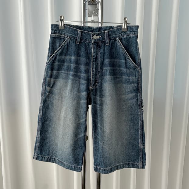 [28인치]칼하트 JPN 카펜터 버뮤다 데님 팬츠