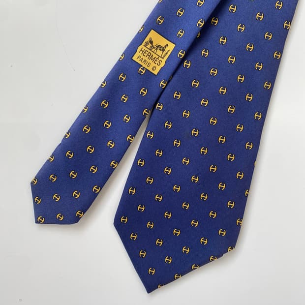 에르메스(HERMES) H모노그램 명품 정품 넥타이