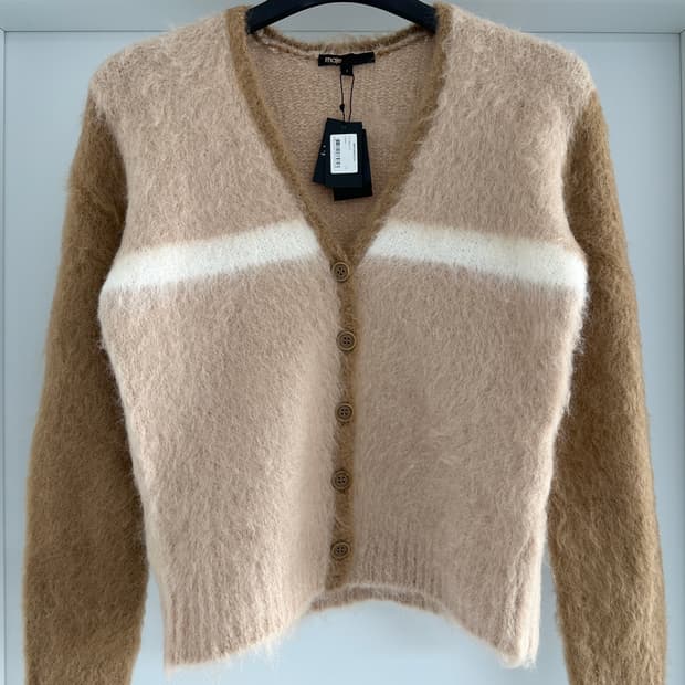 [마쥬] 모헤어 배색 가디건 / 새상품