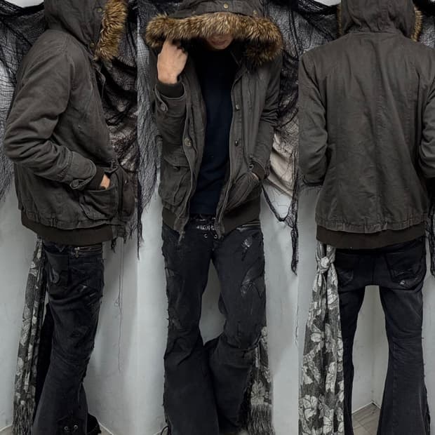 [In the Attic] Grunge mood Fur Jacket