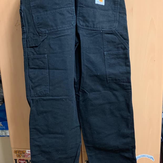 칼하트 블랙 더블니 팬츠