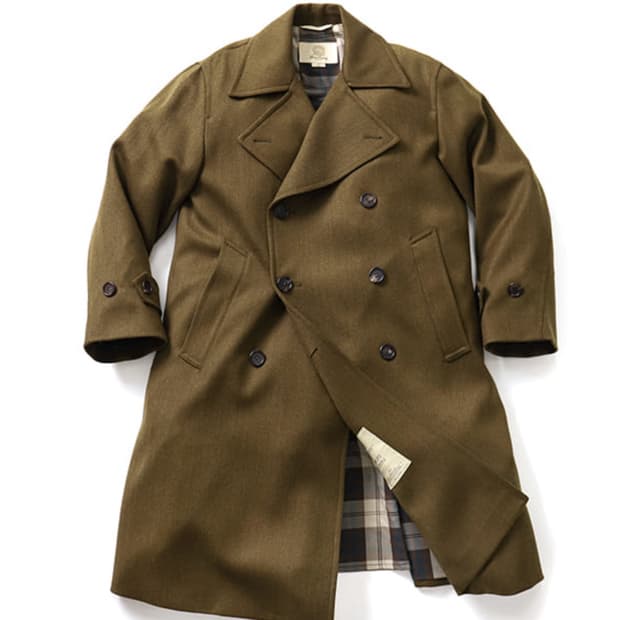 바스통 170 울 오피서 코트 카키 L