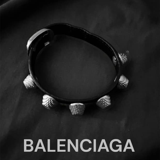 발렌시아가 Le Cagole Studded Leather Brac 팔찌 