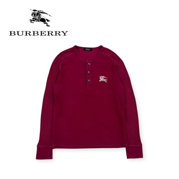 버버리 블랙라벨 버건디 롱슬리브
