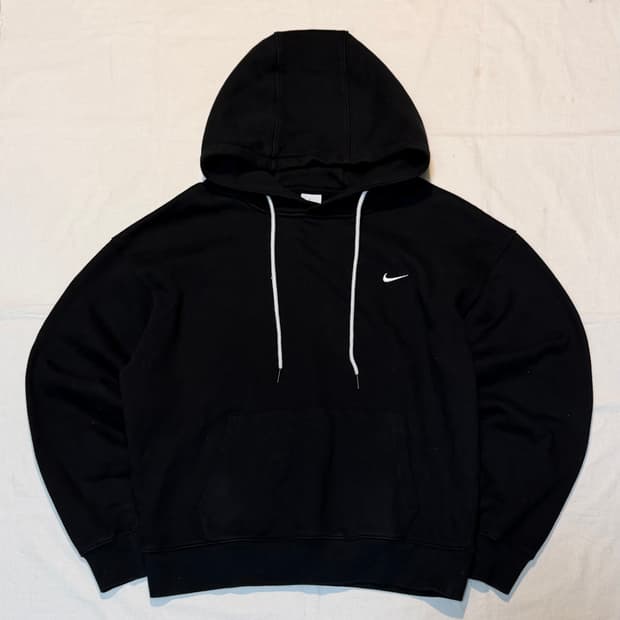 나이키 NRG 솔로 스우시 플리스 후드 블랙 화이트