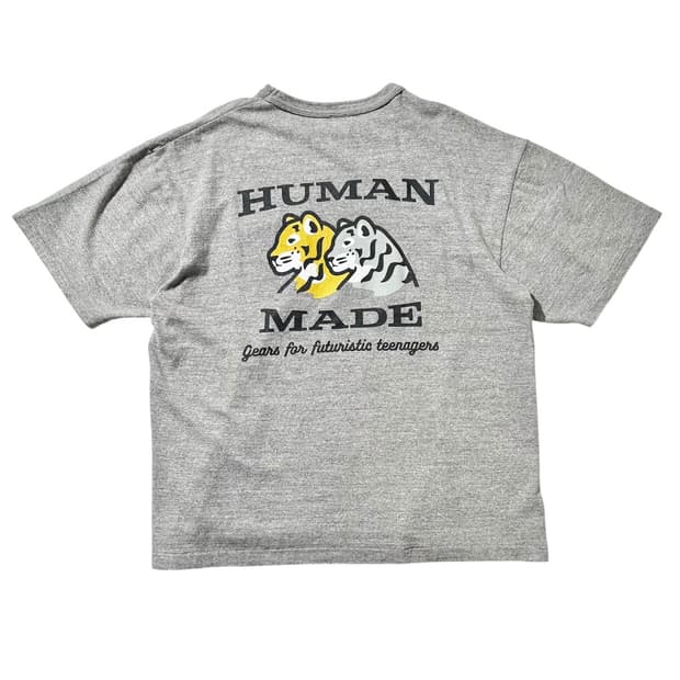 휴먼메이드 타이거 프린트 포켓 반팔 티셔츠