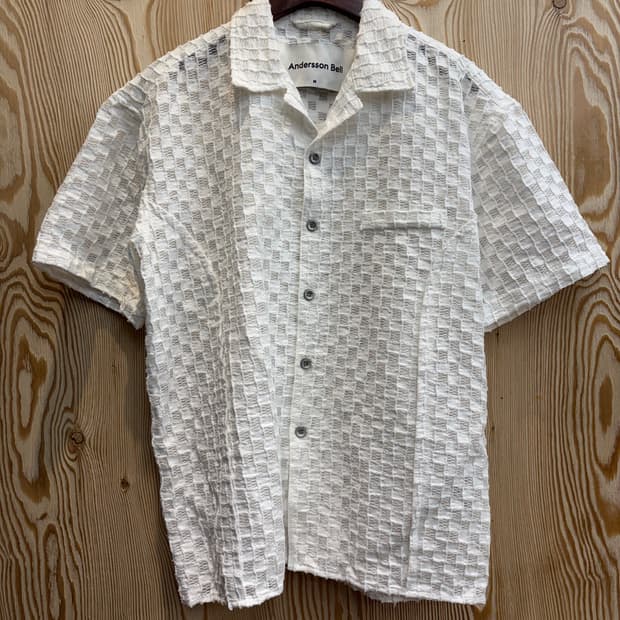 앤더슨벨 시어서커 반팔 셔츠