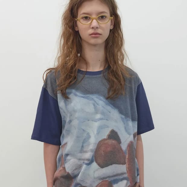 엔조블루스 MUSHROOM 박시 티셔츠 (Navy)