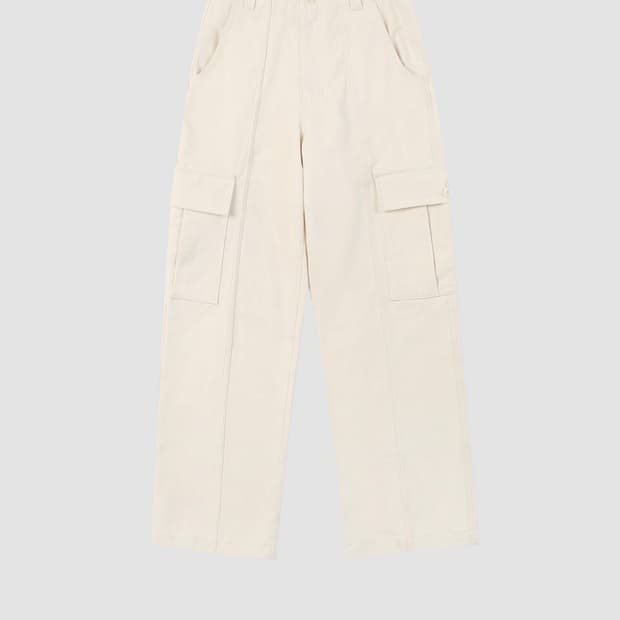 (새상품)ribbonbit 리본빛 코튼 팬츠 아이보리 m