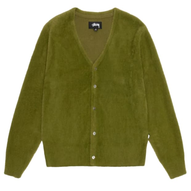 스투시 가디건 올리브