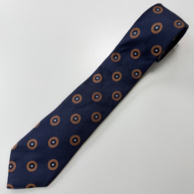 빈티지 도트패턴 실크 넥타이 8cm
