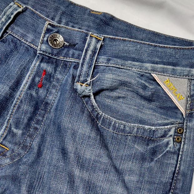 리플레이(REPLAY) 빈티지 워싱 데님 청바지 (29x32)