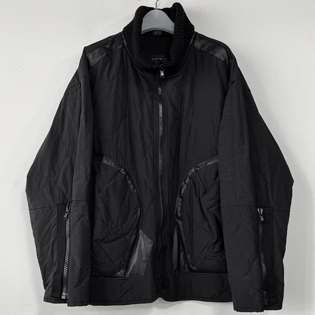 시스템옴므 23 니트 카라 퀼팅 패딩 점퍼