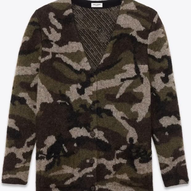 [백화점판/한글택/M) 14fw 생로랑 모헤어 가디건 - 산다라 착용