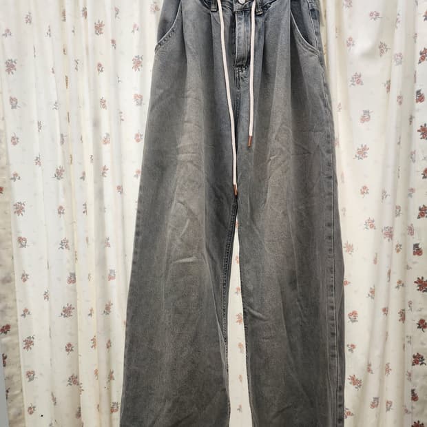 (지구샵) 데님팬츠  핏 루즈핏 