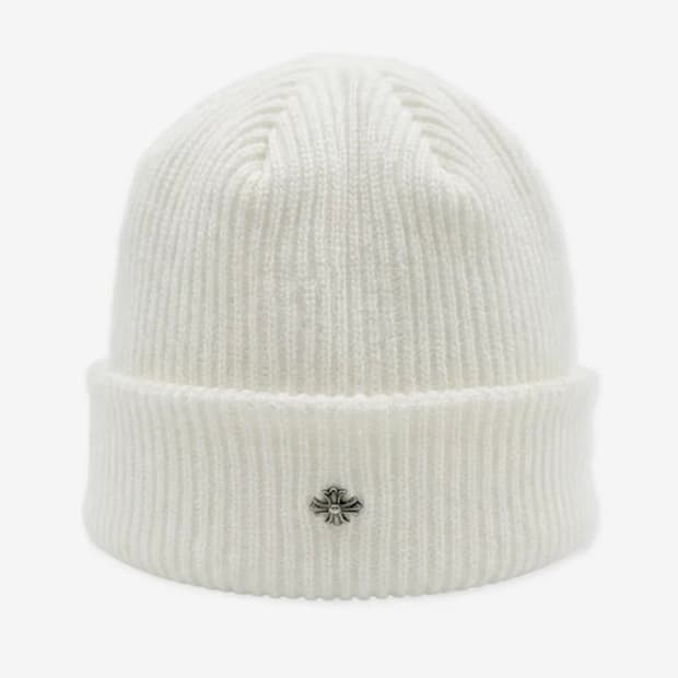 <다미쉬> 크로스 메탈 심볼 비니_아이보리