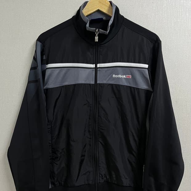 리복 블랙 트랙탑 자켓
