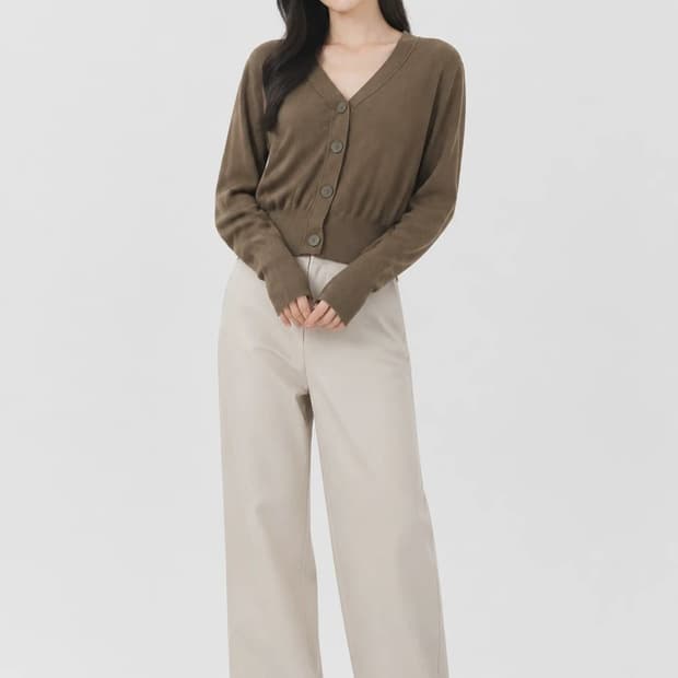 더엣지 브라운 여자 90 가디건 O1481