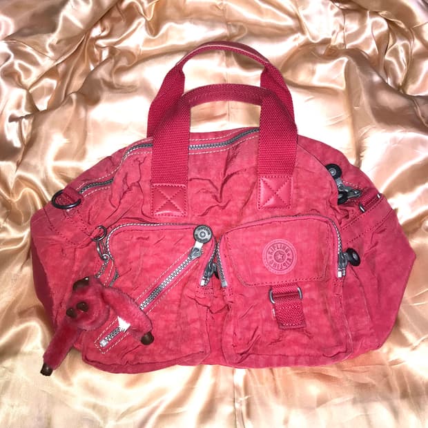 키플링 y2k 레드 숄더백 도트백