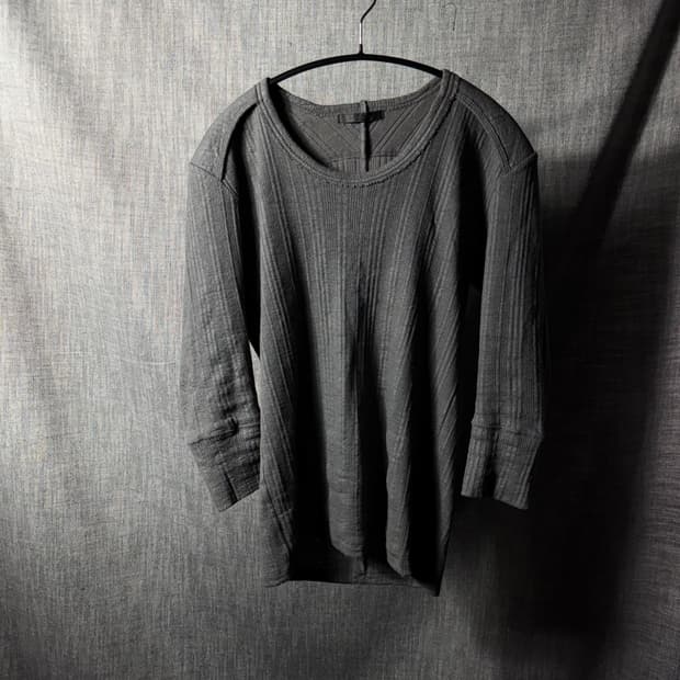 더 비리디안느 골지 7부 긴팔티셔츠