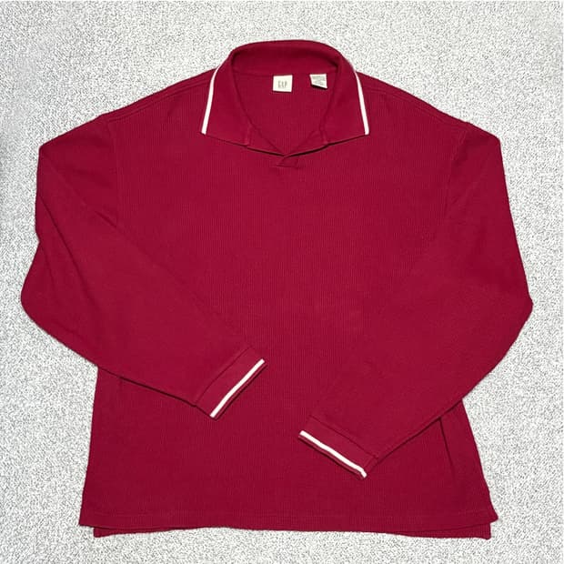 90s 올드 갭 와플 폴로 티셔츠