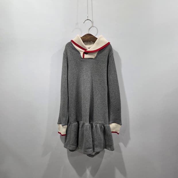 폴로랄프로렌 키즈 숄카라 기모 원피스 M(8/10)