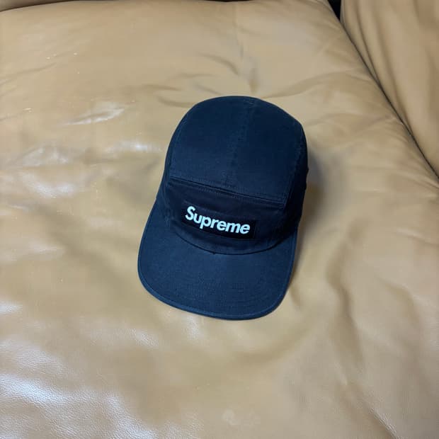 Supreme 슈프림 워시드 블랙 캠프캡 모자 (Washed Black)