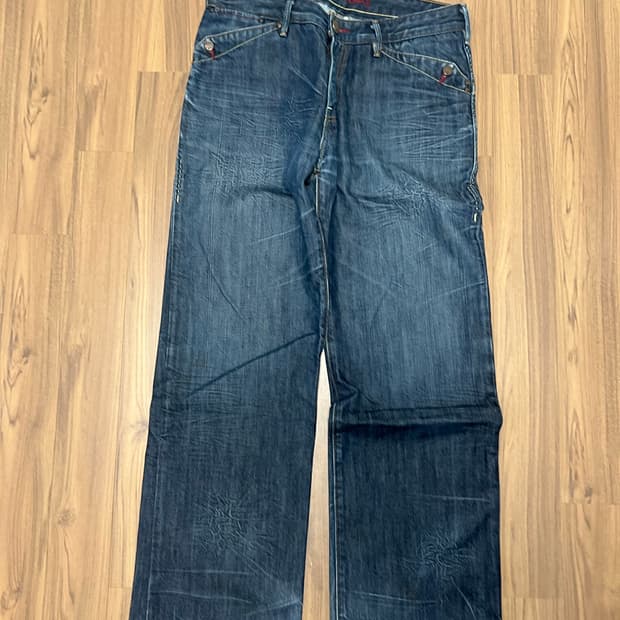 리바이스 레드룹 redloop 워싱 데님 팬츠