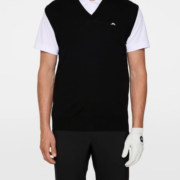 제이린드버그 골프 니트 베스트 블랙 M