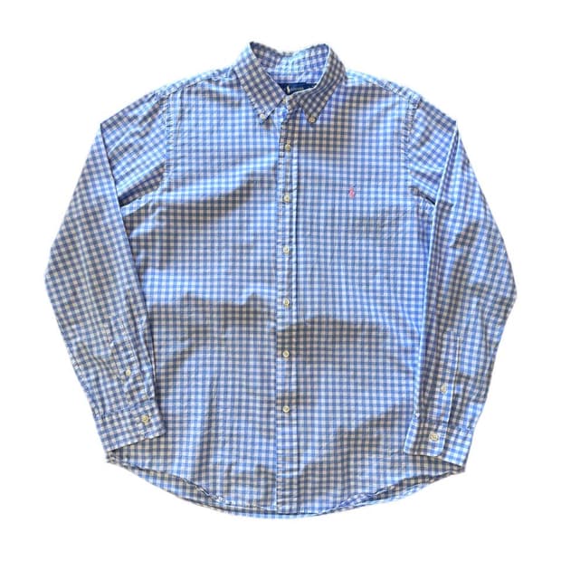 PRL button down gingham check shirts