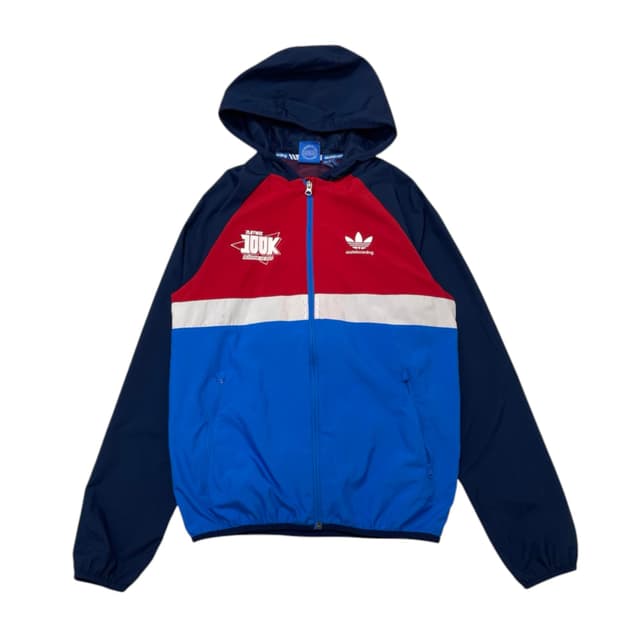 아디다스 Adidas 컬러블록 스케이트보딩 후드 윈드브레이커 S