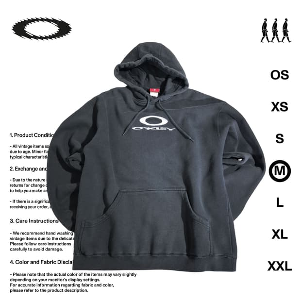 오클리 소프트웨어 00'S 로고 후드티 M사이즈