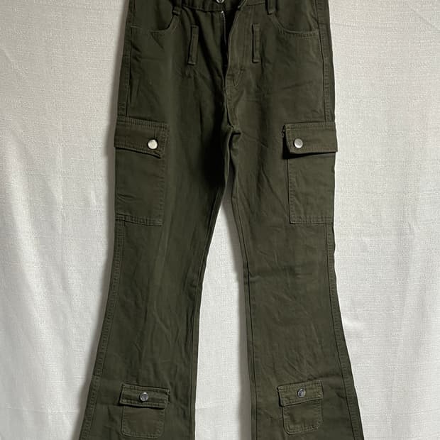 빈티지 부츠컷 플레어진 카고팬츠 M