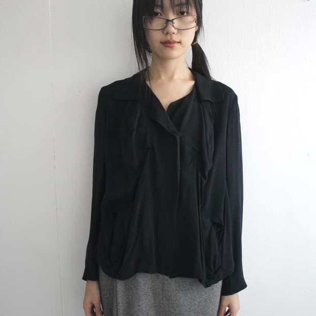 marni drape viscose blouse jacket