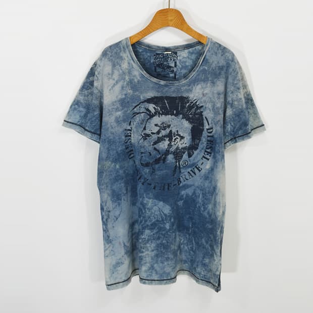 DIESEL 타이다이워싱그래픽티셔츠