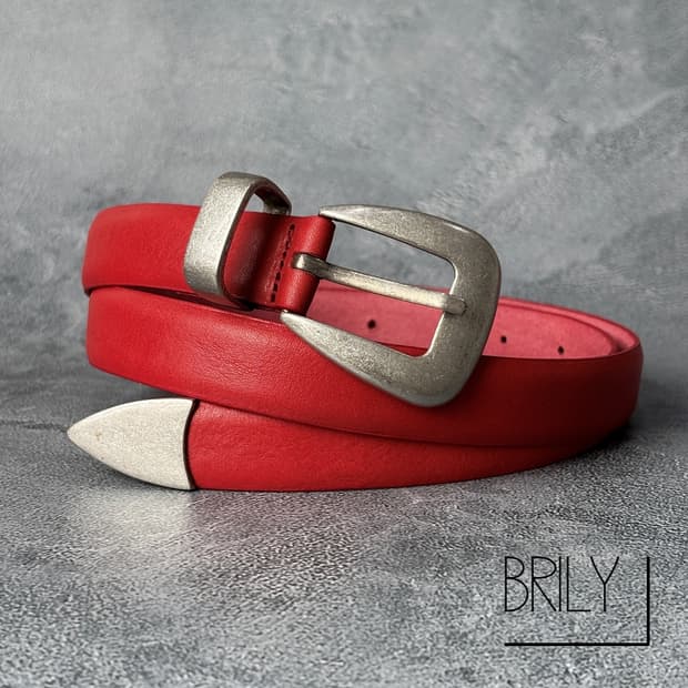 [Unisex] ONE 볼륨가죽 이탈리아 베지터블 레더 웨스턴 벨트