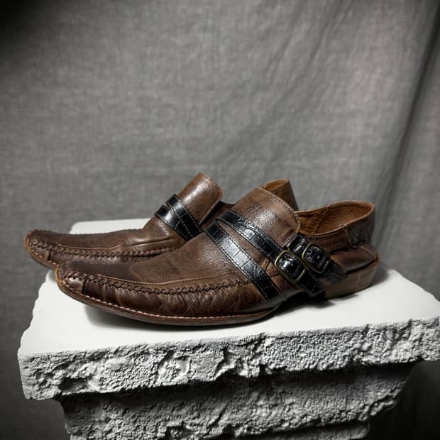 Whoop De Doo Double Strap Leather Shoes