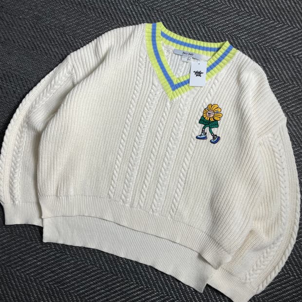 쥬시쥬디 케이블 아이보리 스웨터 니트y 4035