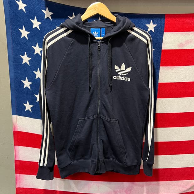 아디다스 삼선 후드집업 