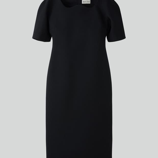 렉토 RECTO 시그니처 물결 원피스 블랙