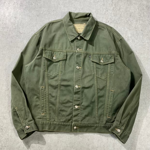 [100] 00s Levi's 리바이스 블랙탭 그린워시드 데님자켓
