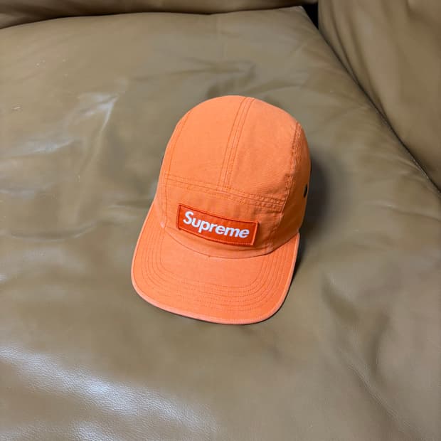 슈프림 캠프캡 모자 박스로고 24ss 밀리터리 오렌지