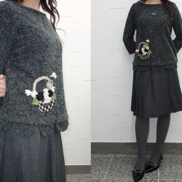 Charcoal whisper knit