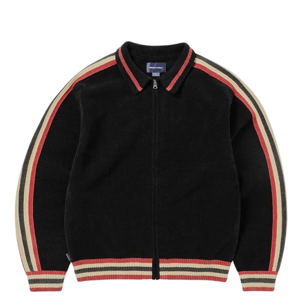 디스이즈네버댓 striped zip cardiga