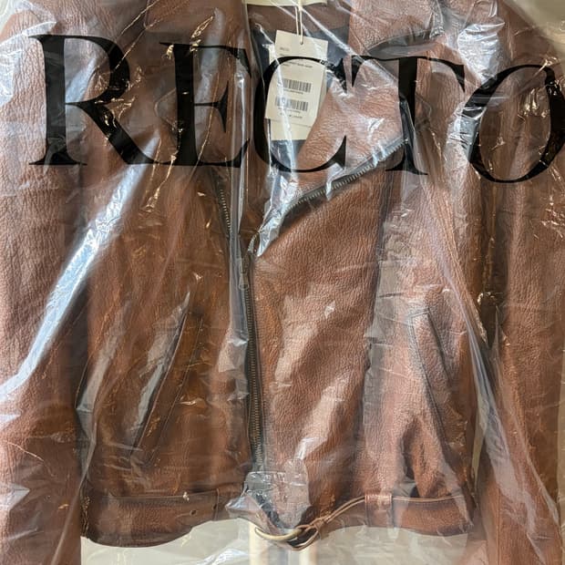 렉토 26ss 라이더 자켓 꼬냑 L