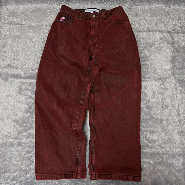 [M] 폴라 스케이트 빅보이 팬츠 레드 블랙