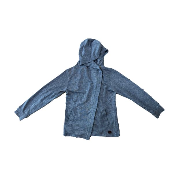 빈티지 사선 후드집업