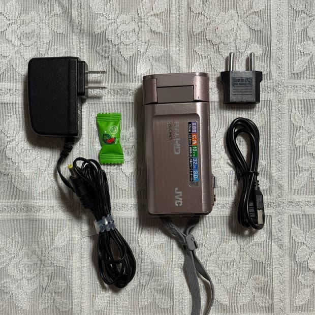 풀구성 JVC GZ-V570 핑크캠코더 빈티지캠코더 핑크디카 빅터 소니
