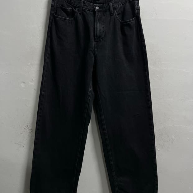 33 유니클로 와이드 흑청바지 정품