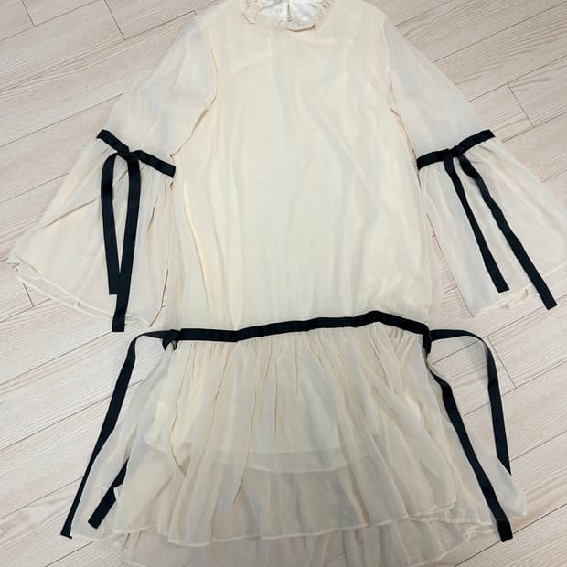 쉬폰 리본 원피스 새상품